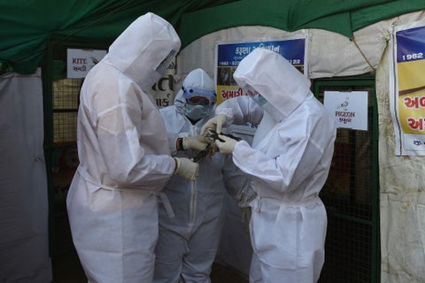 Personal sanitario atiende contagios