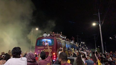 Recibimiento Deportes Tolima en Ibagué.