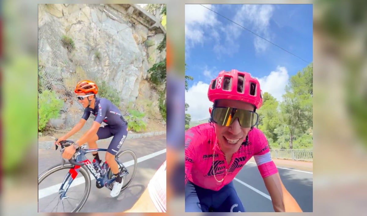 Rigoberto Urán y Richard Carapaz antes del Tour de Francia 2021