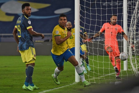 Selección Colombia ante Brasil en Copa América