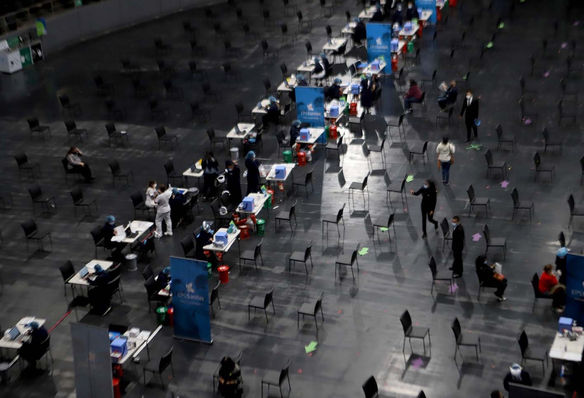 Vacunación anticovid en el Movistar Arena