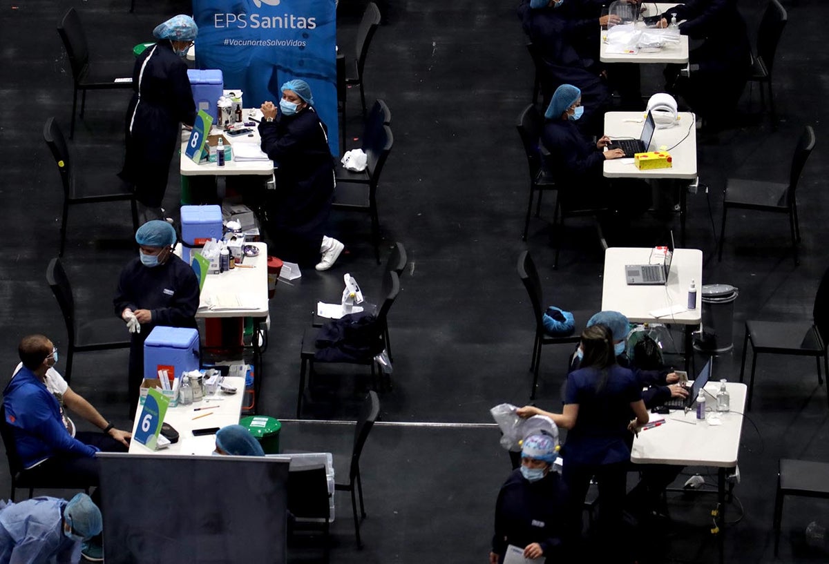 Vacunación anticovid en el Movistar Arena