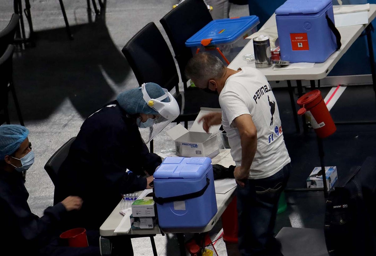 Vacunación anticovid en el Movistar Arena