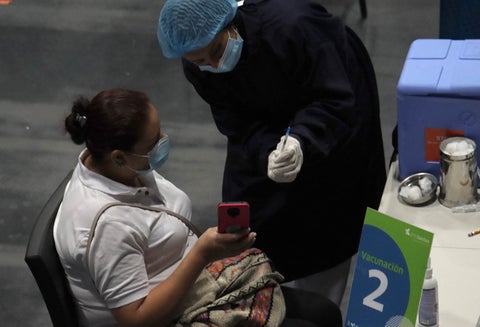 Vacunación anticovid en el Movistar Arena