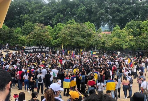 Referencia de marchas en Medellín.