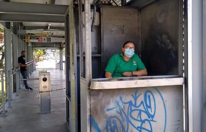 Estación de Megabús vandalizada