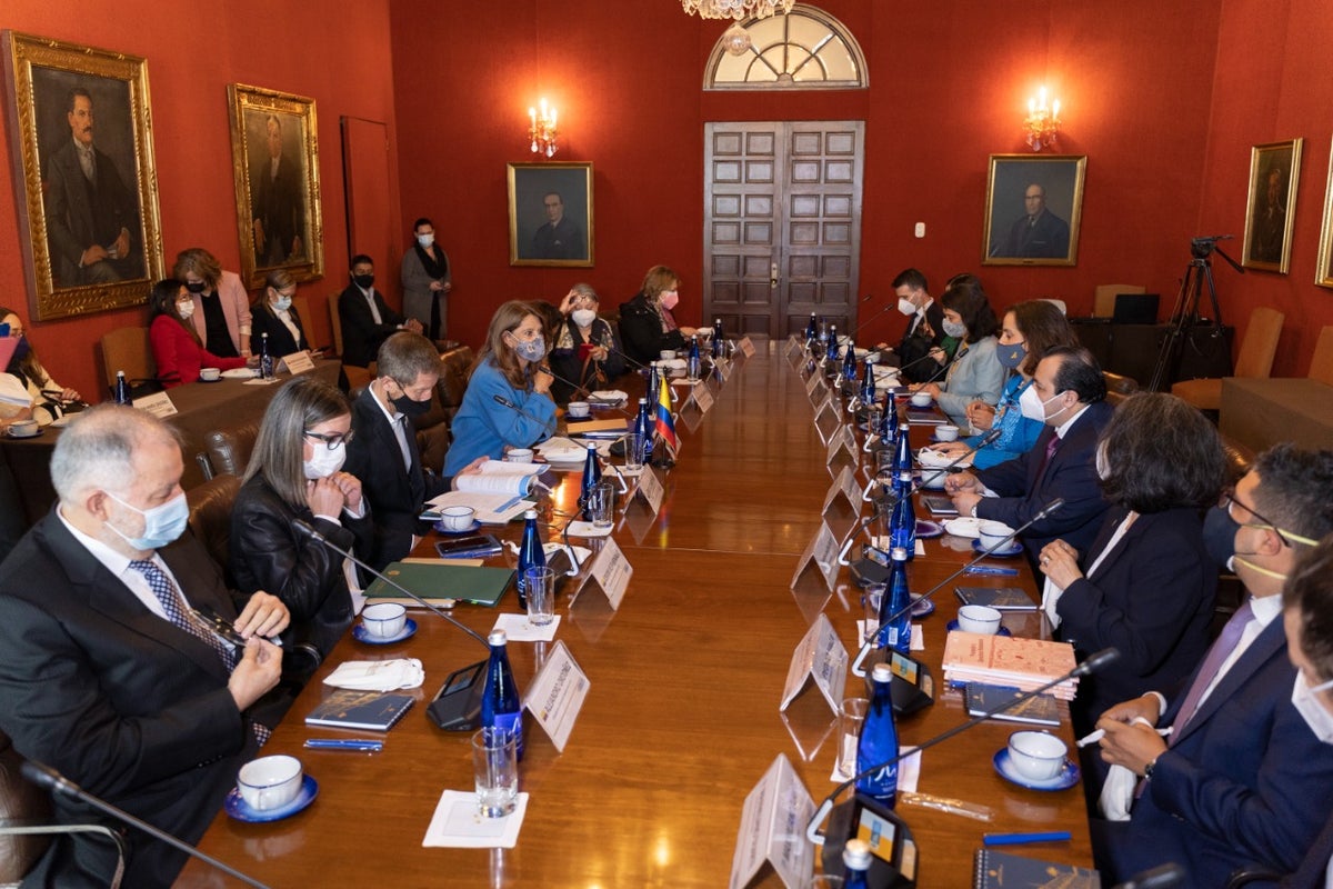 Reunión del Gobierno con delegados de la CIDH.