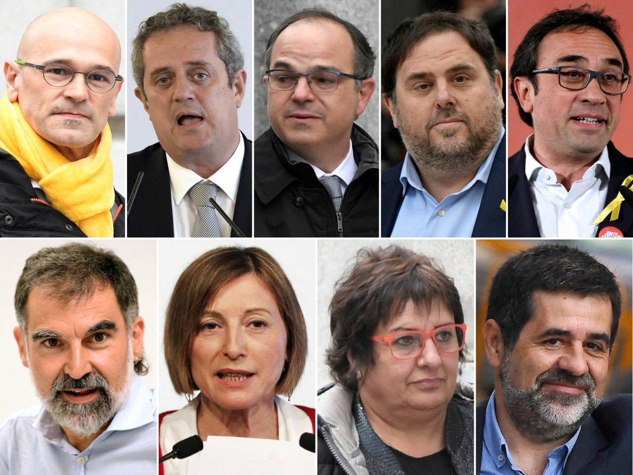 Líderes independentistas catalanes indultados por el Gobierno español
