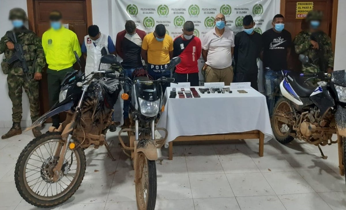 Las capturas se cumplieron en zona rural de Montelíbano