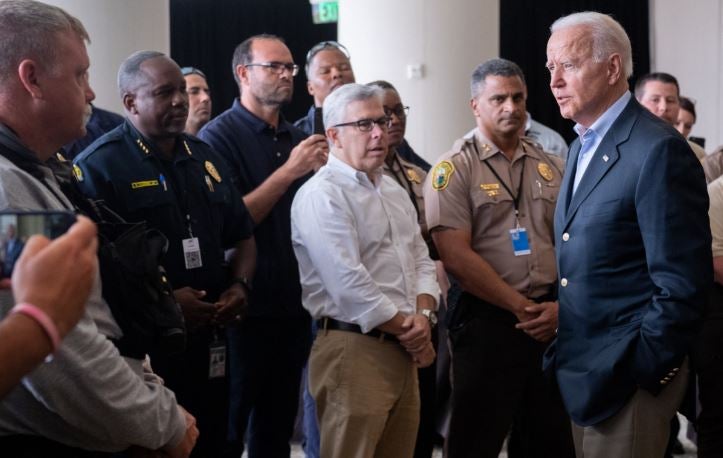 Joe Biden en Surfside, Miami