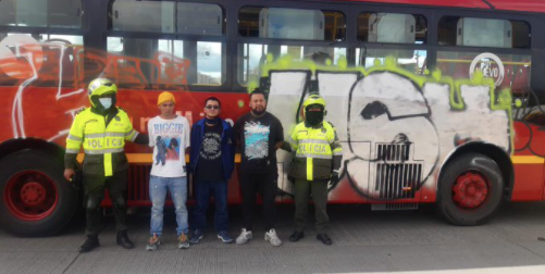 capturas vandalismo bogota: daños en Transmilenio 20 de julio
