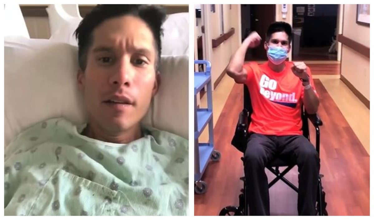 Chyno Miranda cuando estuvo hospitalizado en 2020 por secuelas de covid-19