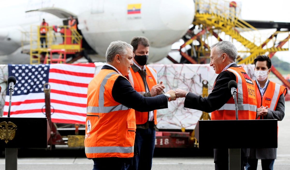 Presidente Duque y Philip S. Goldberg, embajador de EE.UU. en Colombia