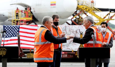Presidente Duque y Philip S. Goldberg, embajador de EE.UU. en Colombia