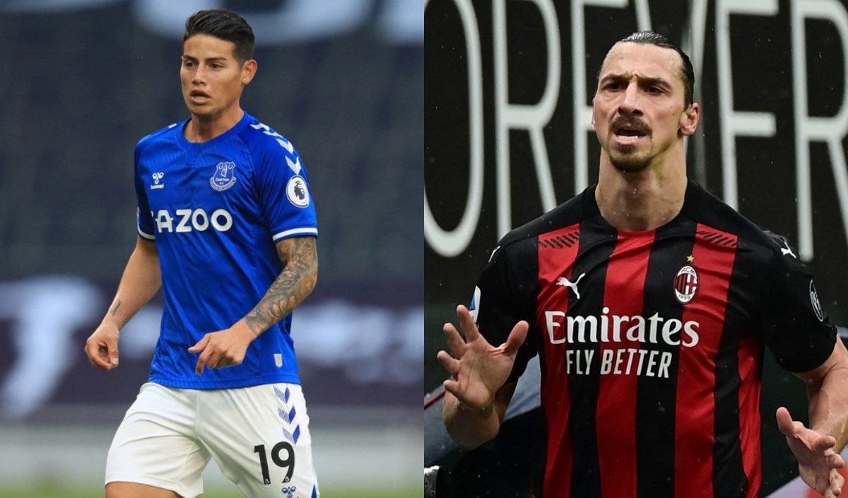 James Rodríguez, Zlatana Ibrahimovic, Milán de Italia