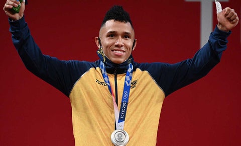 Javier Mosquera Lozano, ganador de medalla de plata en levantamiento de pesas