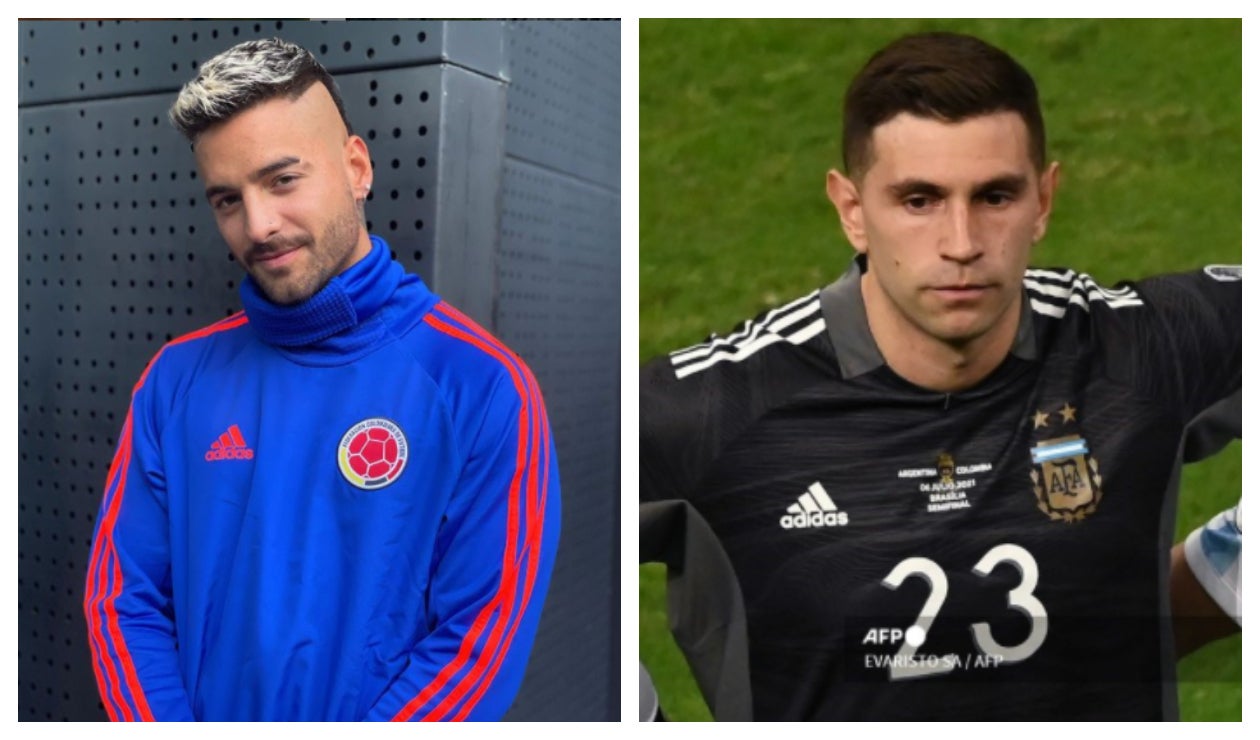 Maluma y Emiliano Martínez