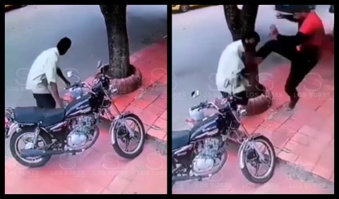 Patada voladora a ladrón en Cúcuta