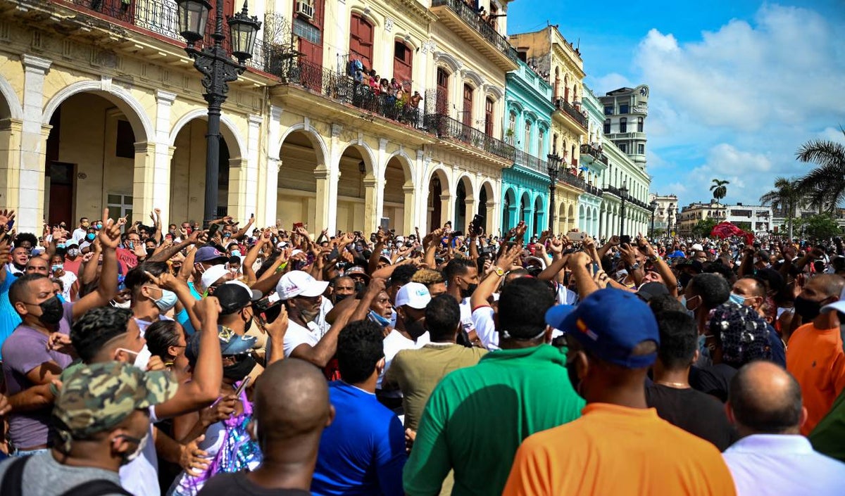 Protestas en Cuba contra Gobierno de Miguel Díaz Canel en 2021
