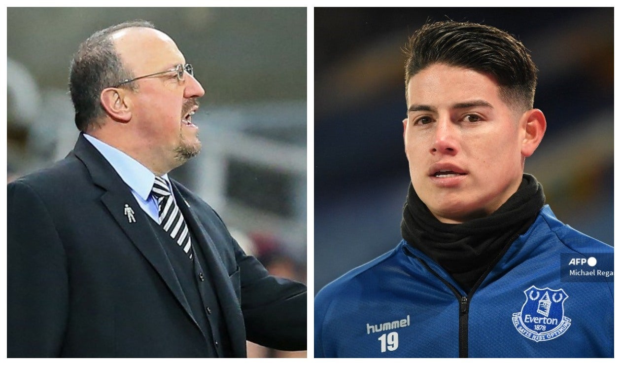 Rafa Benítez y James Rodríguez