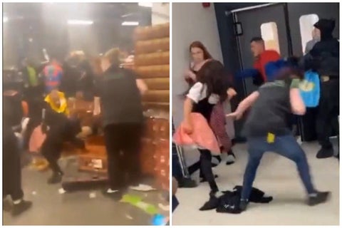Pelea en Supermercado