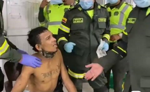 Herido en protestas en Barranquilla.