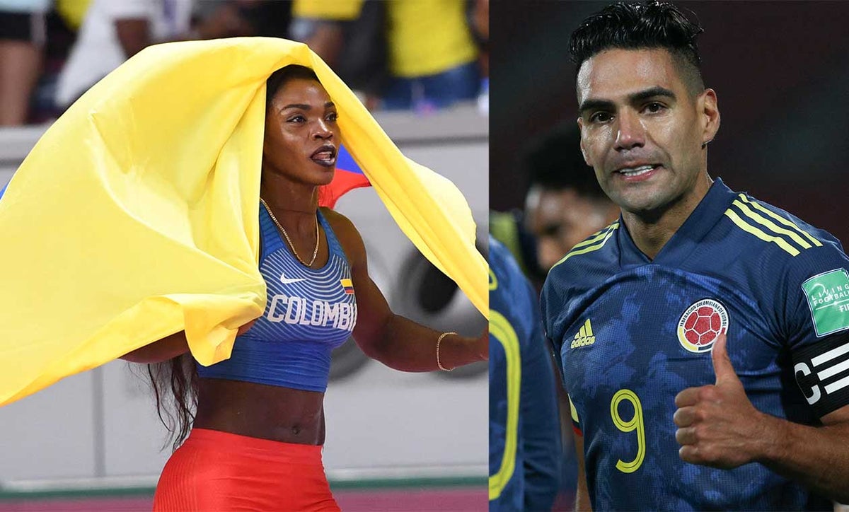 Caterine Ibargüen y Radamel Falcao