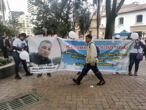 Familiares de exmilitares colombianos en Haití