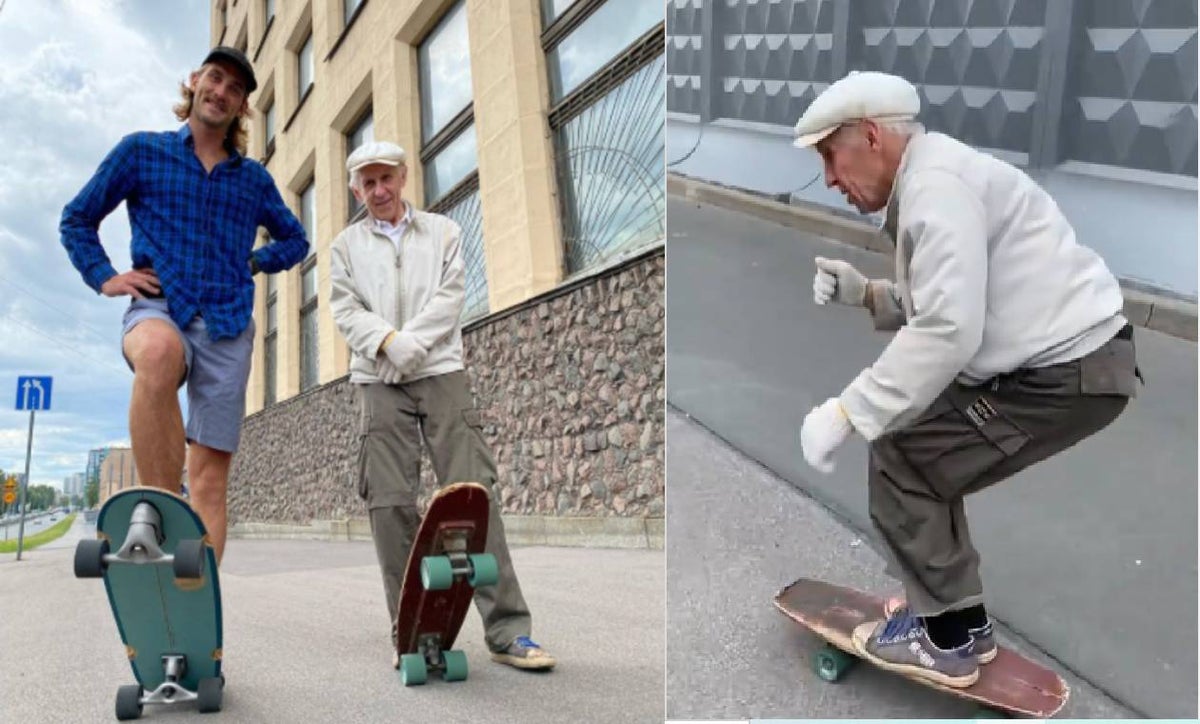 Hombre de 73 años en Skate