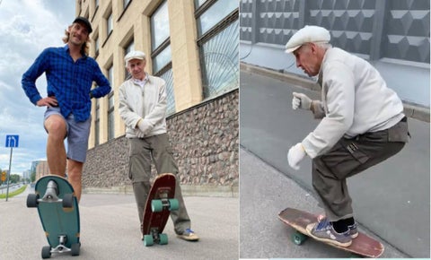 Hombre de 73 años en Skate
