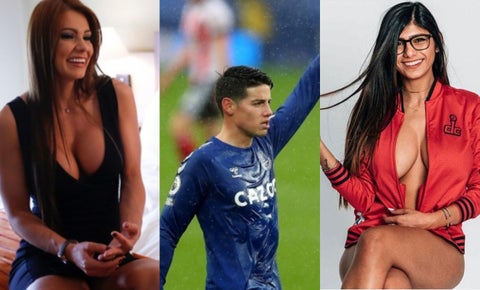 Esperanza Gómez, James Rodríguez y Mía Khalifa