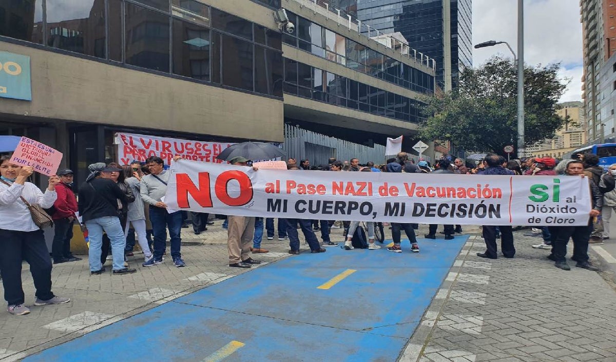 Plantón Antivacunas