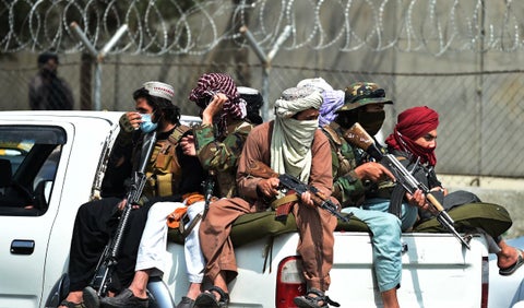 Talibanes en Kabul