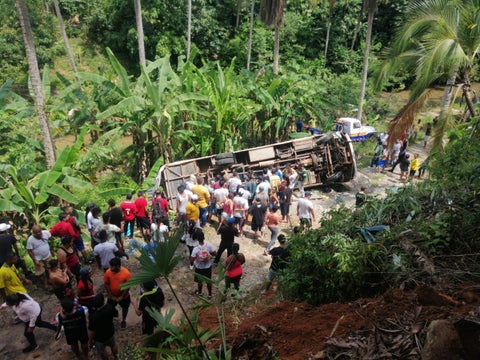 Accidente de un bus en Tarazá, Antioquia.
