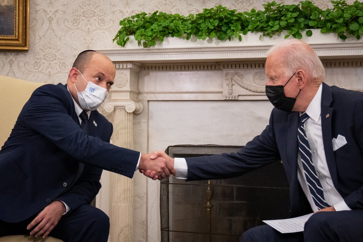Primer ministro de Israel, Naftalí Bennett y Joe Biden