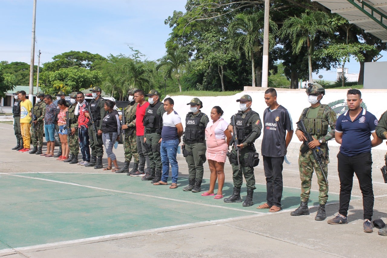 Capturados 18 presuntos integrantes del ‘Clan del Golfo’ en la Mojana Sucreña