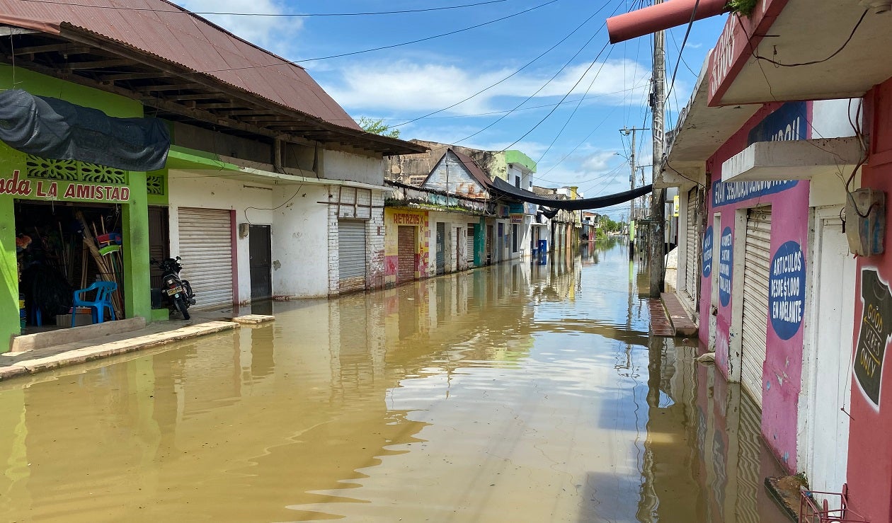 Calles inundadas