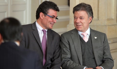 Alejandro Gaviria y Juan Manuel Santos