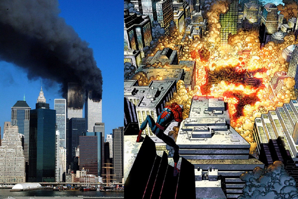 Ataque a Torres Gemelas / comic de Spider-man sobre el 9/11