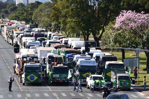 Bloqueos en Brasil en apoyo a Jair Bolsonaro