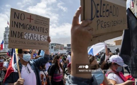 Manifestaciones en Chile contra los migrantes