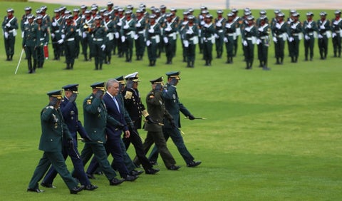 Cúpula militar junto al presidente Iván Duque