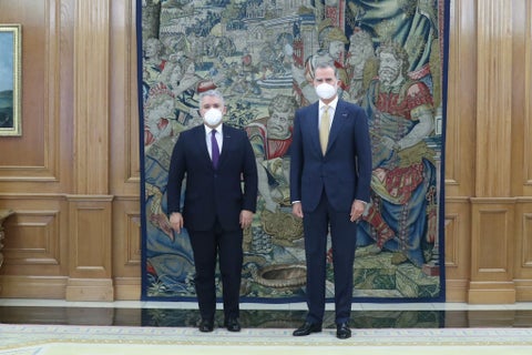 Rey Felipe VI de España y el presidente Iván Duque