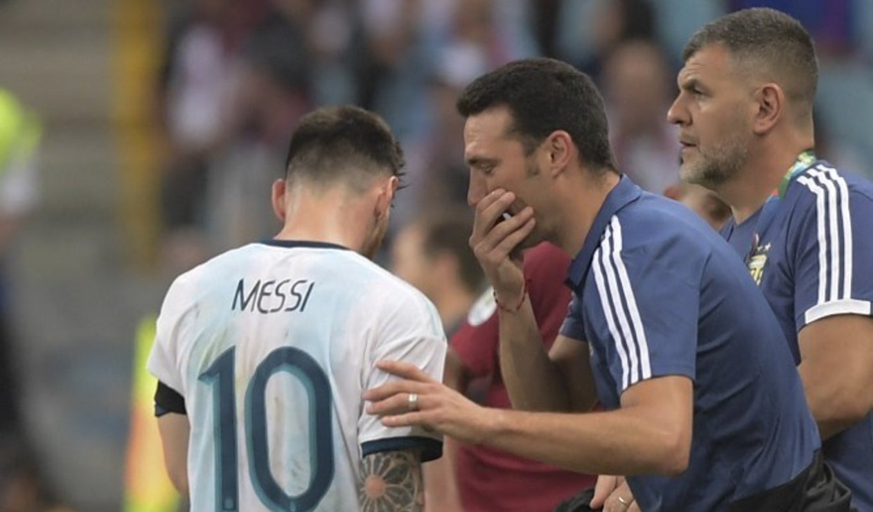 Lionel Messi y Lionel Scaloni