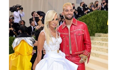 Maluma y Donatella Versace