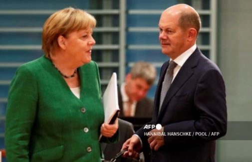 Angela Merkel y Olaf Scholz