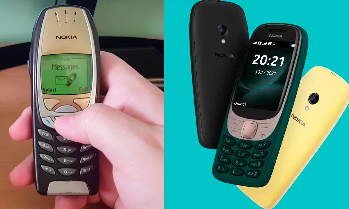 Nokia 6310 modelo 2021 y modelo 2001