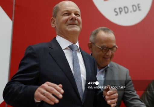 Ministro de Finanzas y vicecanciller saliente de Alemania, Olaf Scholz