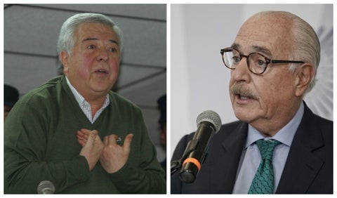 El capo narcotraficante Gilberto Rodríguez Orejuela y Andrés Pastrana