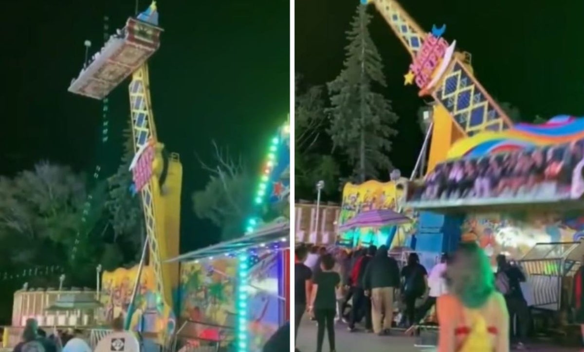 [video] evitan que atracción mecánica se derrumbe en pleno funcionamiento